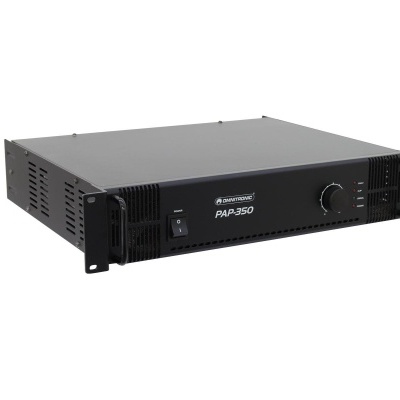 Amplificador de áudio preto Continental PAF-350 montável em rack