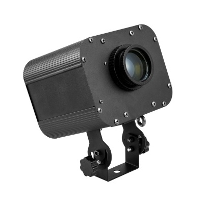 Câmara de vigilância preta com corpo em alumínio e lente grande