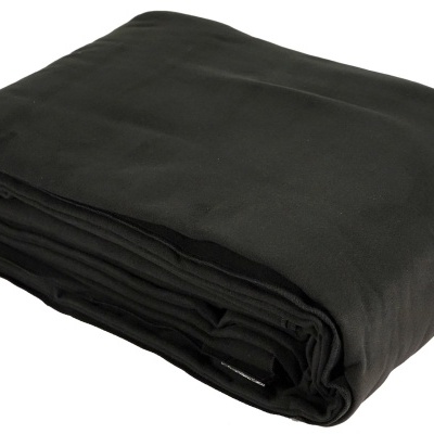 Colcha ou manta preta dobrada
