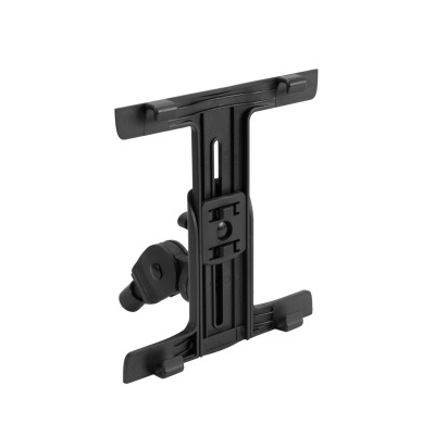 Suporte ajustável em plástico preto com parafuso de aperto