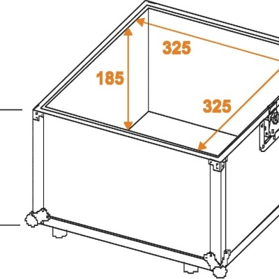 Caixa rectangular branca com cantos reforçados e fecho metálico com dimensões