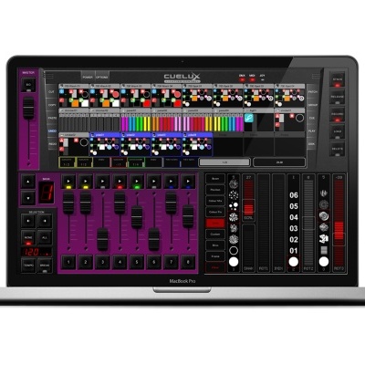 Computador portátil MacBook Pro aberto mostrando software de edição de áudio