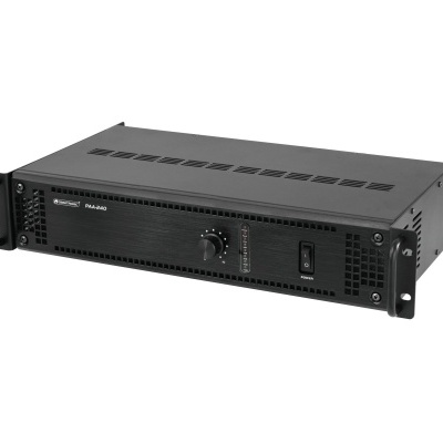 Amplificador EUROPOWER P.A-2500 preto com botões e grelhas