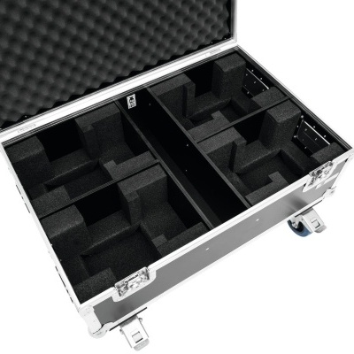 Estojo de transporte rígido preto com interior em espuma preta moldada