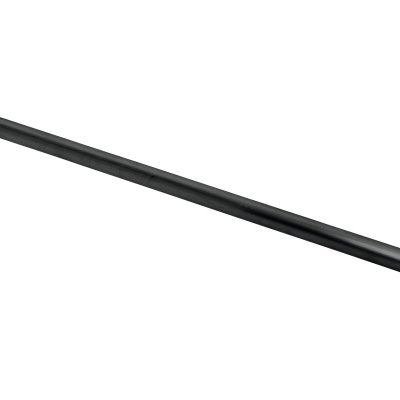 Barra metálica preta cilíndrica com acabamento fosco