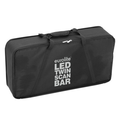 Bolsa preta com texto 'eurolite LED TWIN SCAN BAR'