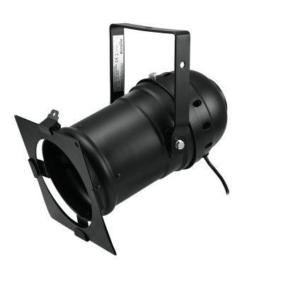 Projetor de luz preto com aro frontal para filtros