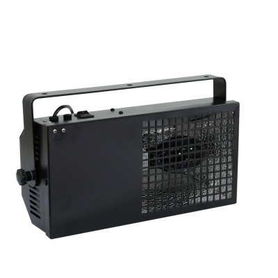 Projetor de luz preto com grelha quadrada e alça ajustável