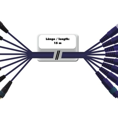 Cabo com conectores RCA coloridos e conectores jack de 6,35 mm com anéis coloridos