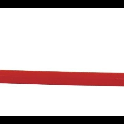 Vara vermelha com extremidades metálicas e acessório metálico