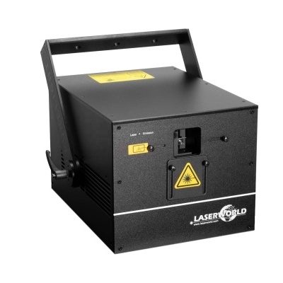 Equipamento de laser metálico preto com avisos e texto LASERVOLID