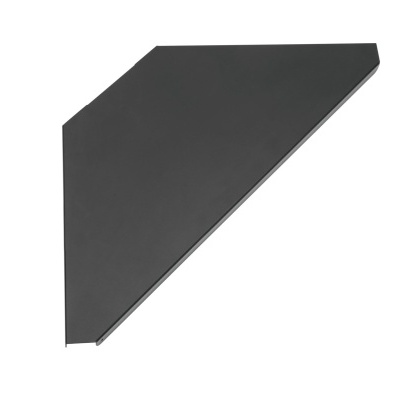 Prateleira triangular preta de parede