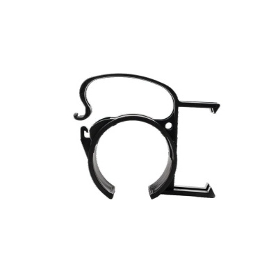 Suporte plástico preto para tubos ou cabos