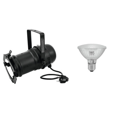 Projetor de luz preto com lâmpada PAR30 LED