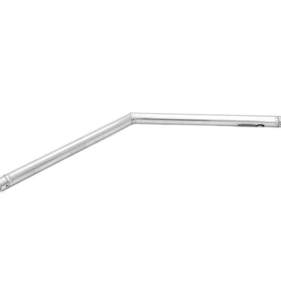 Cabo metálico prateado em forma angular