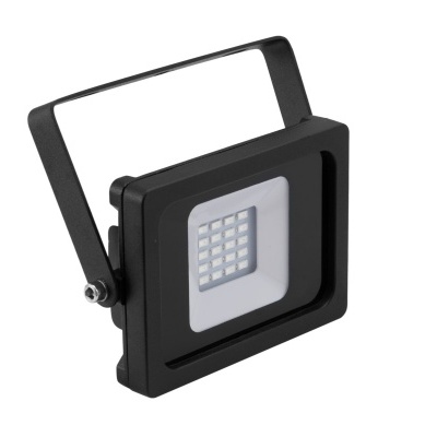 Projetor LED quadrado preto com suporte metálico ajustável