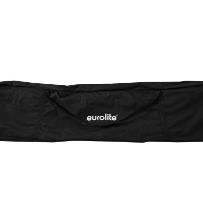 Bolsa preta de tecido com texto 'eurolite'