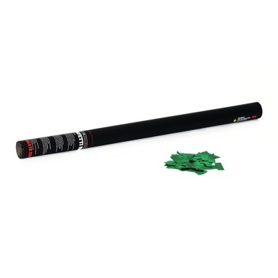 Tubo preto com texto e folhas verdes pequenas ao lado