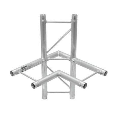 Estrutura metálica prateada com tubos cilíndricos e inscrição AL-4000