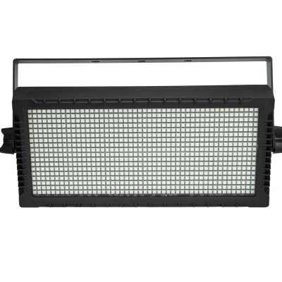 Luz LED retangular preta com grelha branca e alça