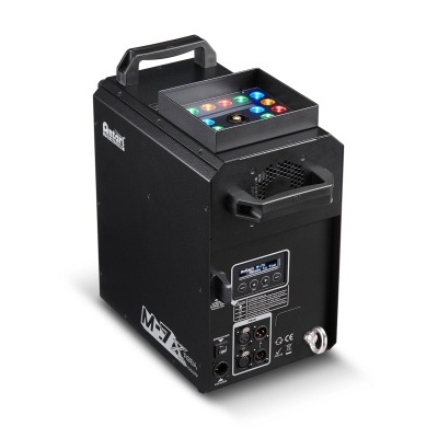 Máquina de efeitos de luz preta Chauvet MAVERICK MK Pyxis com painel digital e LEDs coloridos