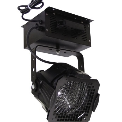 Refletor de luz profissional preto com grade e suporte ajustável