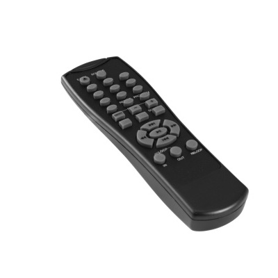 Comando remoto preto com botões cinzentos