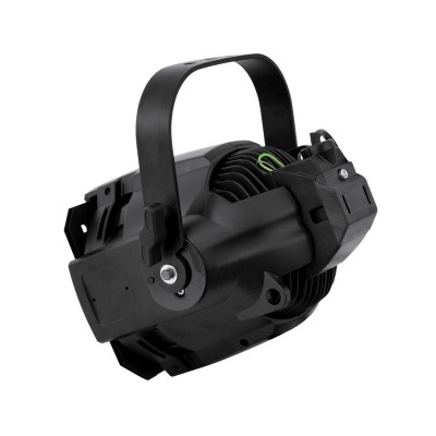 Máquina de luz profissional preta com alça para transporte e base