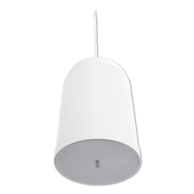 altifalante suspenso branco com grelha cinzenta