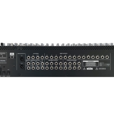 Painel traseiro do Pioneer RM-40 com várias conexões