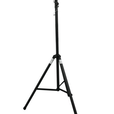 suporte tripé metálico preto para equipamento