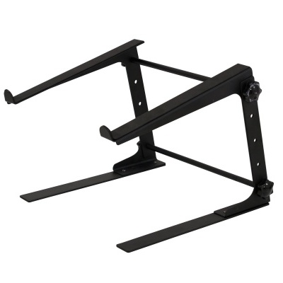 Suporte de teclado preto em metal com braços ajustáveis