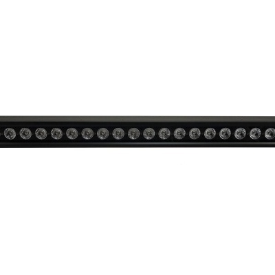 Barra de luz LED preta com 28 LEDs e suporte metálico
