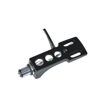 Cabeça de leitura preta para gira-discos em fundo branco