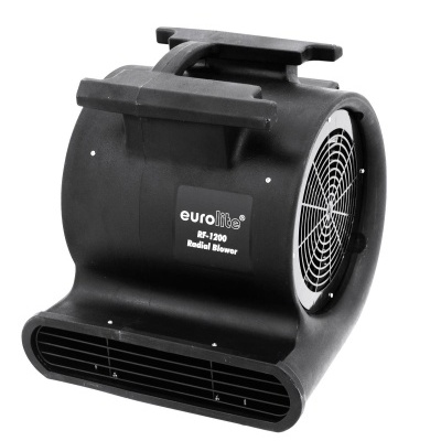 Soprador radial preto eurolite RF-1200 com grelha metálica