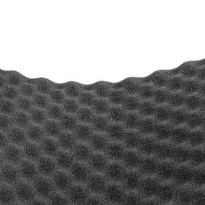 Espuma preta ondulada com padrões uniformes