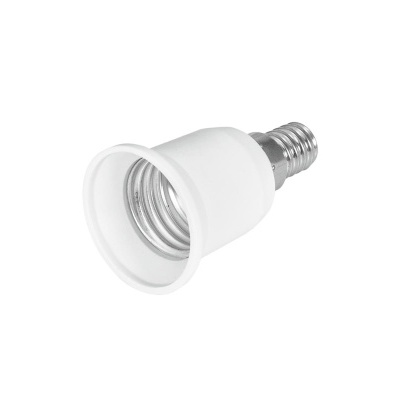 Adaptador de soquete de lâmpada branco e metálico