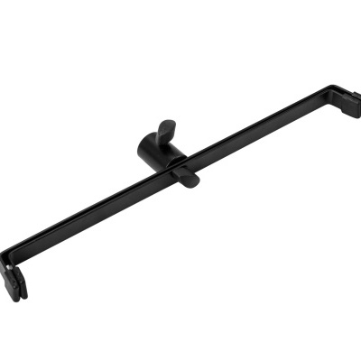 Suporte ajustável preto de plástico com botão central