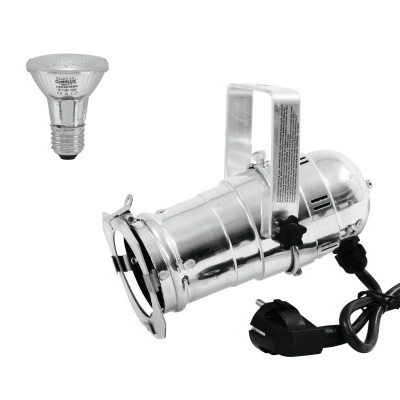 Projetor de luz metálico com lâmpada halógena