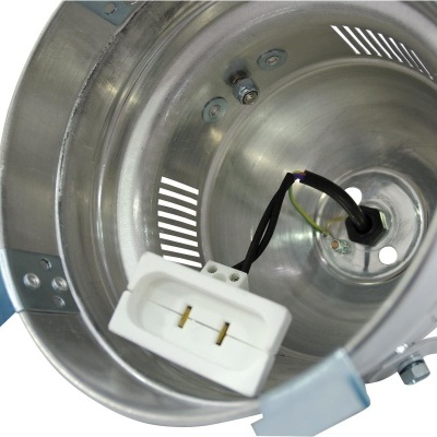 Luminária metálica de teto com fios e suporte para lâmpada