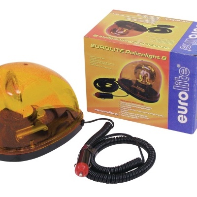 Luz de sinalização amarela com cabo e embalagem junto