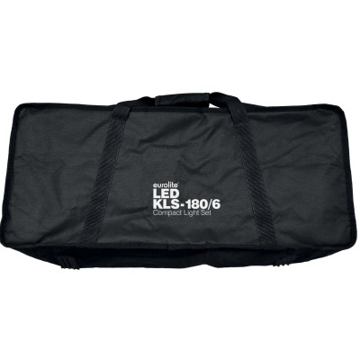 Bolsa de transporte preta com texto impresso eurolite LED KLS-180/6