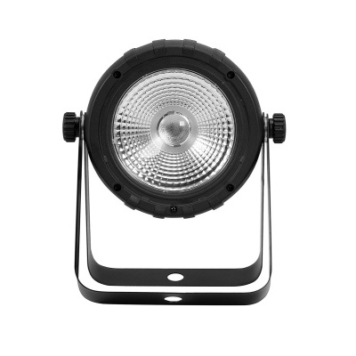 Reflector redondo preto com lente e suporte ajustável