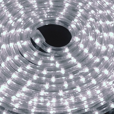 Tira de luz LED branca enrolada em espiral