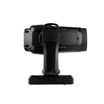 Lanterna portátil preta com base larga e pega ergonómica