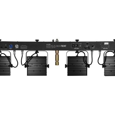 Suporte metálico com quatro luzes quadradas e texto LED KLS-402 4HEAD