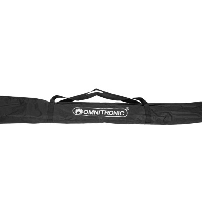 Capa preta para suporte OMNITRONIC com alça em fundo branco