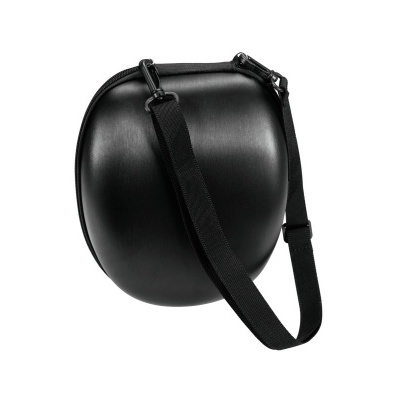 Bolsa rígida preta com correia preta ajustável