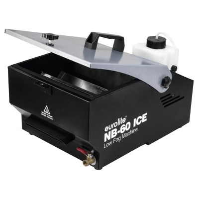 Máquina de nevoeiro Eurolite NB-60 ICE preta com tampa cinzenta e depósito branco