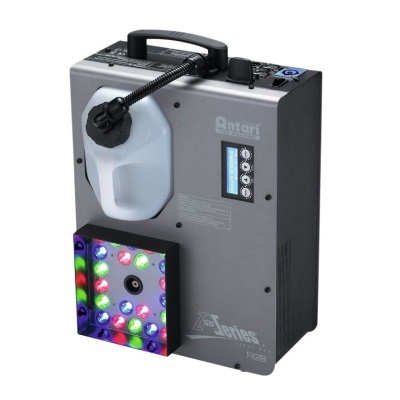 Máquina de névoa Antari Z-Series cinzenta com LED colorido e depósito plástico branco